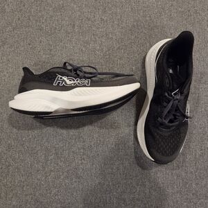 Hoka Men's Black and White Athletic Shoes